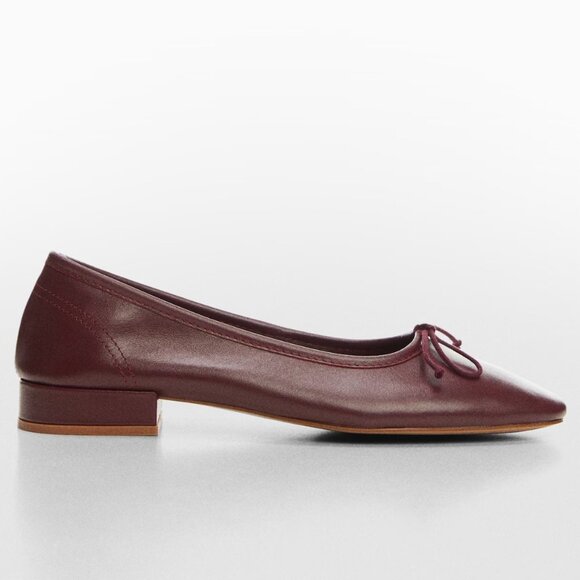 SOLD OUT • Burgundy leather ballet flats • Worn twice only - Picture 1 of 10